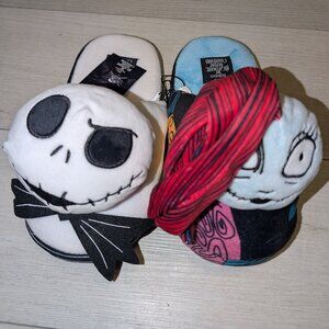NWT Disney's A Nightmare Before Christmas Jack Skeleton & Sally Slippers Sz 7/8